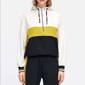Zara Color block hoodie